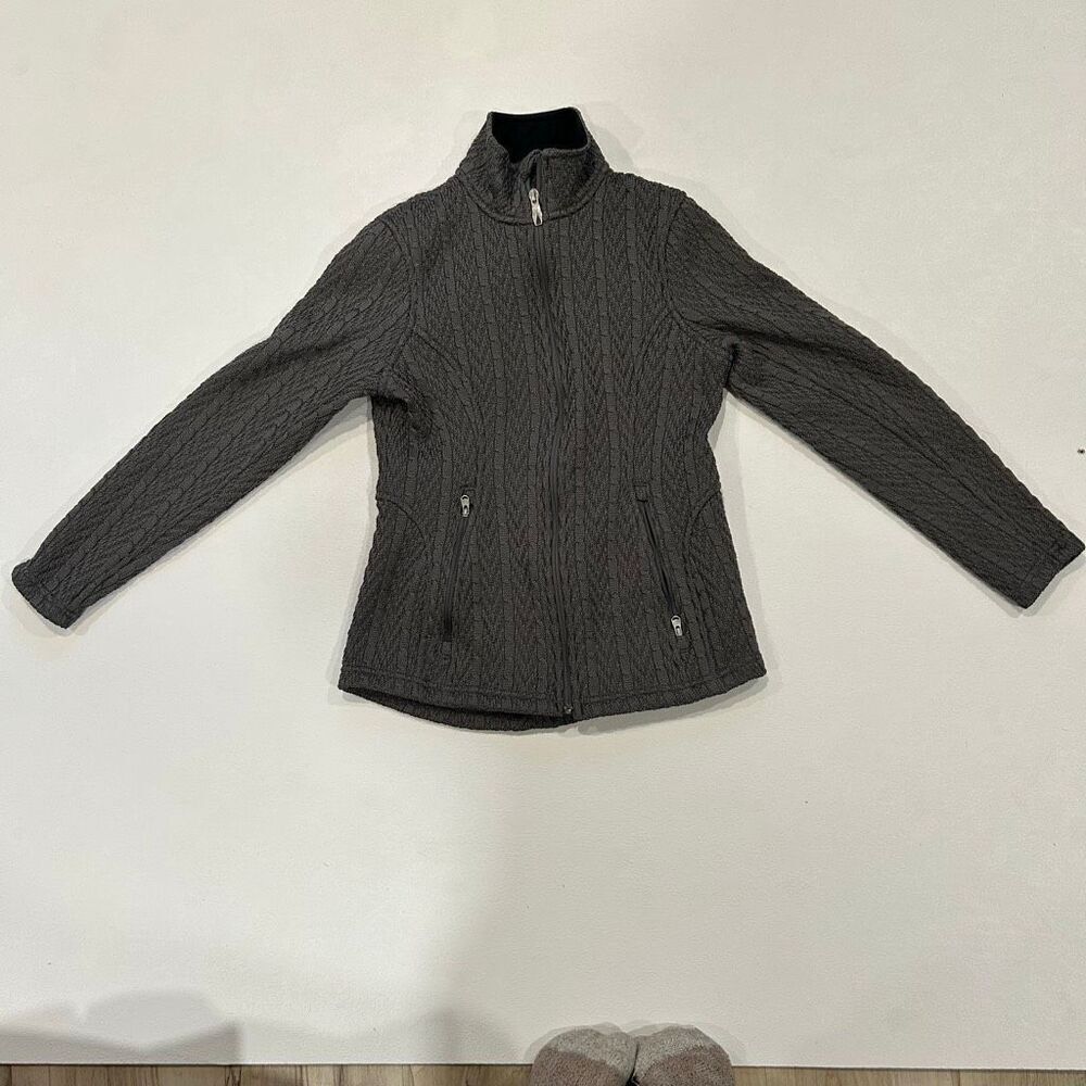 Spyder Gray Full Zip Fleece Jacket Women’s Small Warm Casual Outerwear